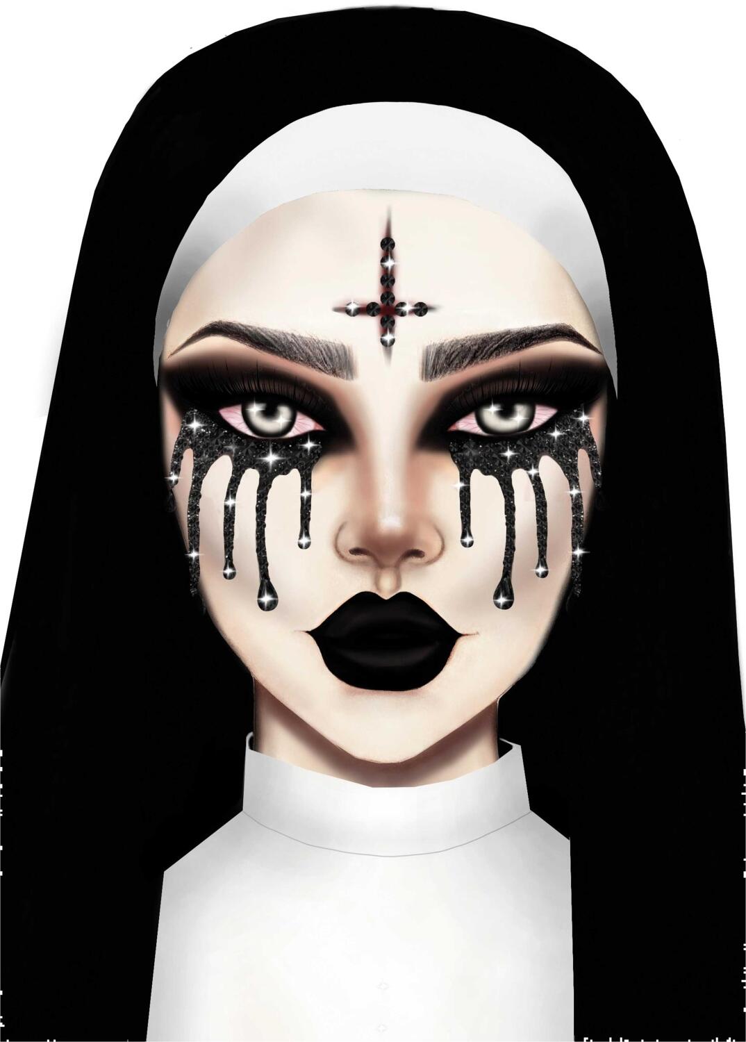 Leg Avenue Jewel-Sticker Gesicht Killer Nonne Faschingskram