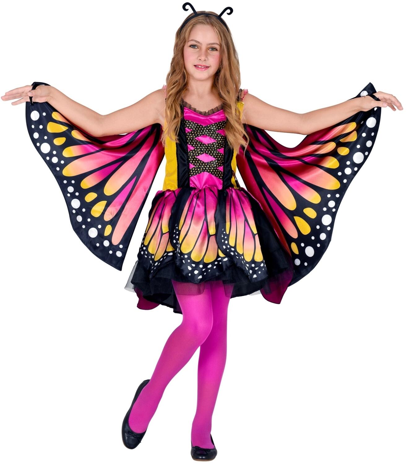 Karneval Mädchen Kostüm Schmetterling pink - Faschingskram