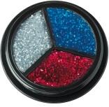 Jofrika Karneval Trio Glitter Schminke silber-rot-blau