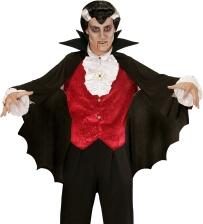 Karneval Halloween Vampir Cape für Kinder 100cm schwarz