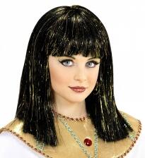 Karneval Kinder Perücke Cleopatra Lametta