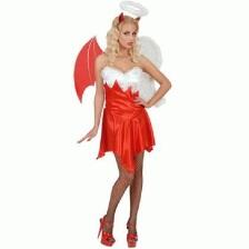 Karneval Halloween Damen Kostüm HIMMEL UND HÖLLE