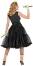 Karneval Damen Petticoat Rock Tüll kniebedeckend schwarz