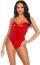 Karneval Halloween Body Pailletten rot