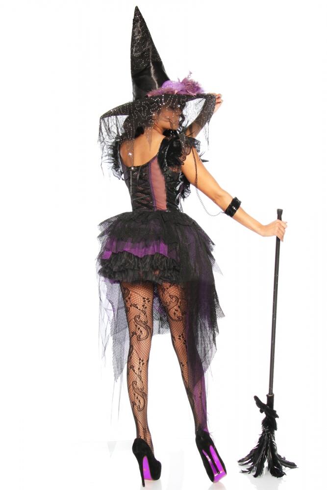 Hexenhut Halloween Kostüme Hexe Verkleidung Zubehör Karneval Fasching ABAV