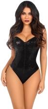 Karneval Halloween Body Pailletten schwarz